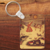  astronomie, Antiek Aziatische Keltische Kunst Sleutelhanger (Voorkant)