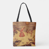  astronomie, Antiek Aziatische Keltische Kunst Tote Bag (Achterkant)