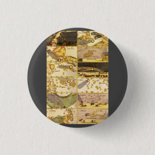  astronomie, Antiek sterren Ronde Button 3,2 Cm