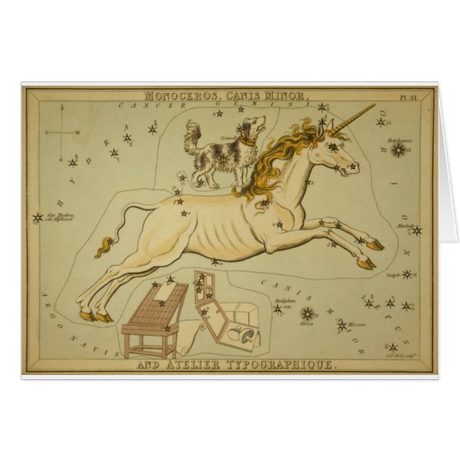  astronomie astrologie Monoceros unicorn (Voorkant Horizontaal)