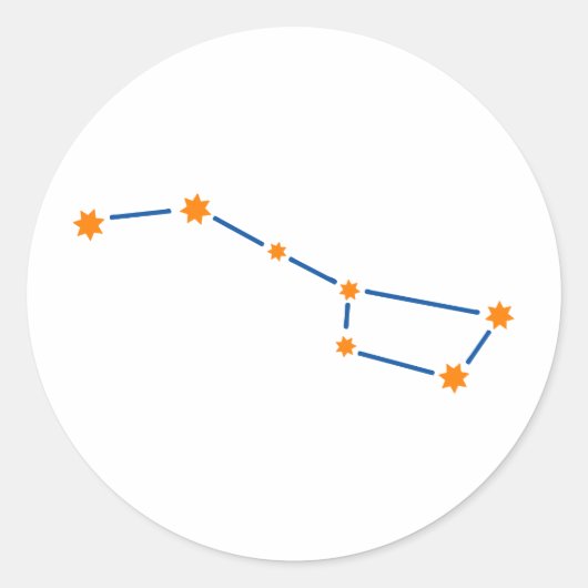 astronomie-beer-groot-2 ronde sticker (Voorkant)