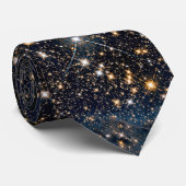 Astronomie Blauwe Nachtelijke Hemel Foto Stropdas (Opgerold)