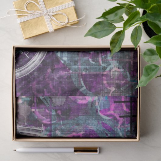 Astronomie Blue Sky Moon Abstract Ephemera Tissuepapier (Geschenk)