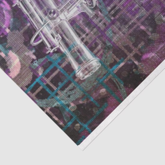 Astronomie Blue Sky Moon Abstract Ephemera Tissuepapier (Detail)