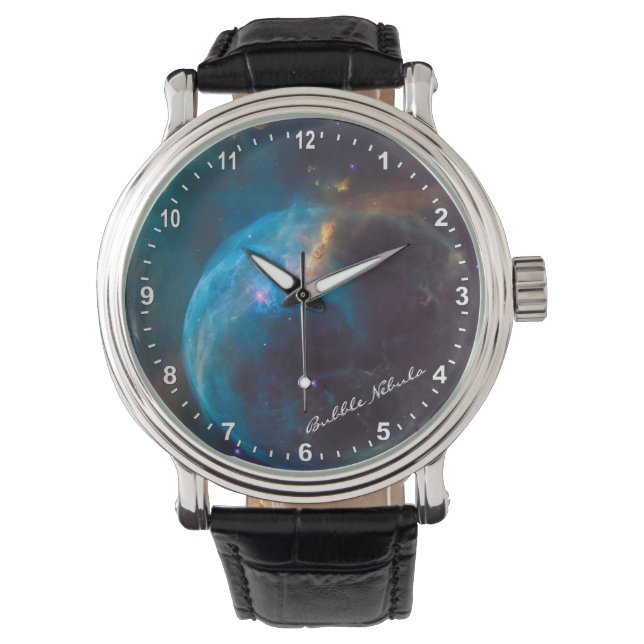 Astronomie & Bubble Nebula Watch, Hubble / Galaxy Horloge (Voorkant)