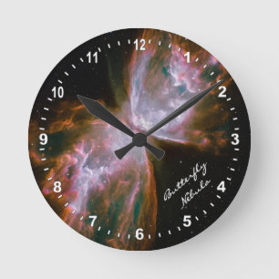 Astronomie & Butterfly Nebula Clock, Hubble/Galaxy Ronde Klok