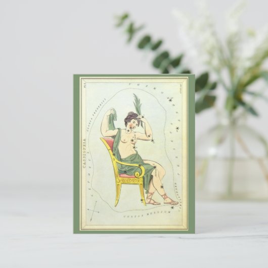  astronomie, Cassiopeia Constellation Stars Briefkaart (Staand voorkant)