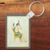  astronomie, Cassiopeia Constellation Stars Sleutelhanger (Achterkant)