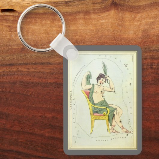  astronomie, Cassiopeia Constellation Stars Sleutelhanger (Voorkant)