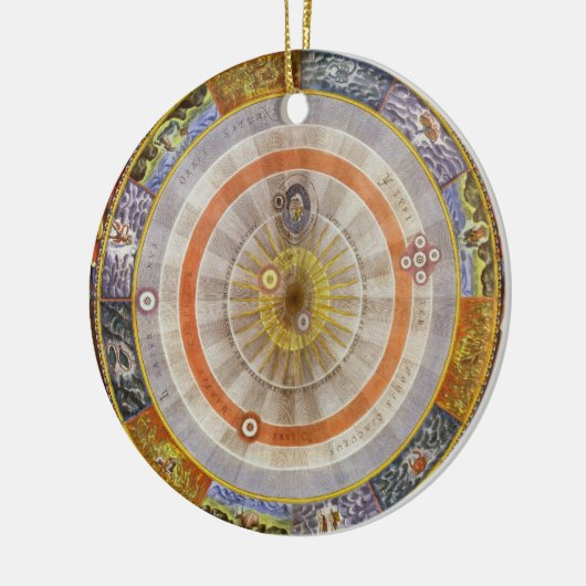 astronomie Celestial Copernican Planisphere Keramisch Ornament (Links)