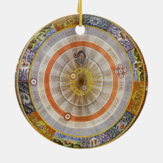  astronomie Celestial Copernican Planisphere Keramisch Ornament (Achterkant)