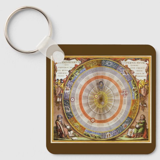  astronomie Celestial Copernican Planisphere Sleutelhanger (Voorkant)