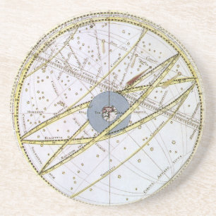  Astronomie Celestial door Matthaeus Seutter Zandsteen Onderzetter