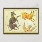  Astronomie, Celestial Map Star Chart in Sky Briefkaart (Voorkant)