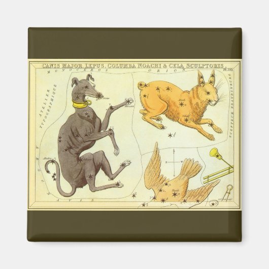  Astronomie, Celestial Map Star Chart in Sky Magneet (Voorkant)