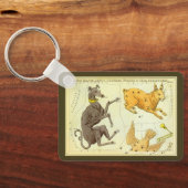 Astronomie, Celestial Map Star Chart in Sky Sleutelhanger (Achterkant)