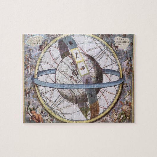 astronomie, Celestial Planisphere Zodiac Legpuzzel (Horizontaal)