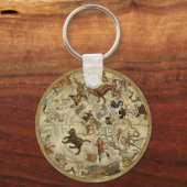astronomie, Celestial Sky Map Star Chart Sleutelhanger (Voorkant)