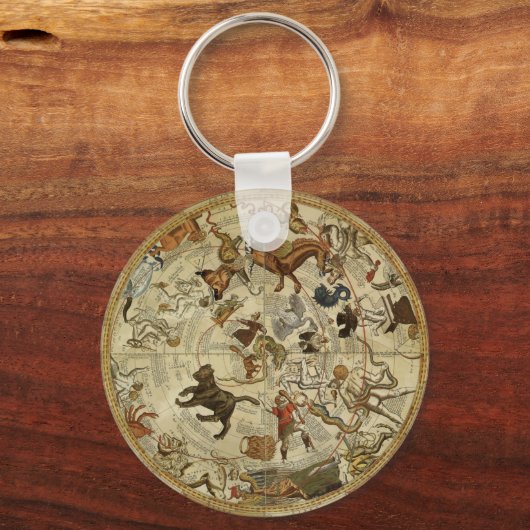  astronomie, Celestial Sky Map Star Chart Sleutelhanger (Voorkant)