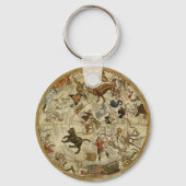 astronomie, Celestial Sky Map Star Chart Sleutelhanger (Achterkant)