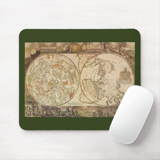  astronomie, Celsiale Planisphere Map Muismat (Met muis)