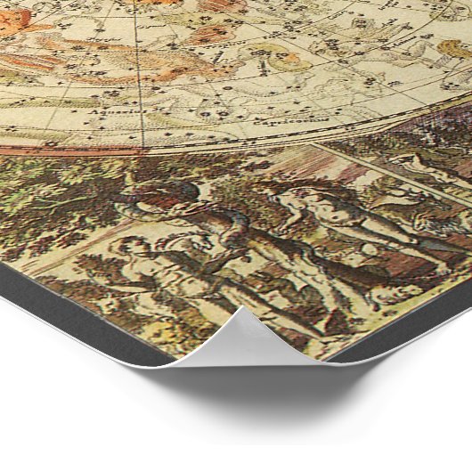  astronomie, Celsiale Planisphere Map Poster (Hoek)