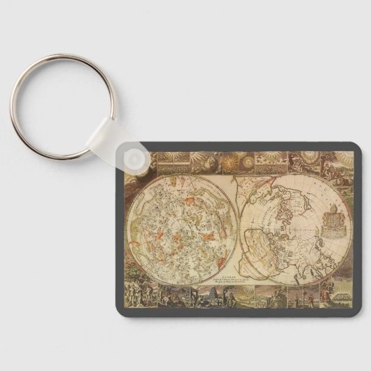  astronomie, Celsiale Planisphere Map Sleutelhanger (Achterkant)