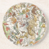  astronomie, Celsiale Planisphere Map Zandsteen Onderzetter (Voorkant)