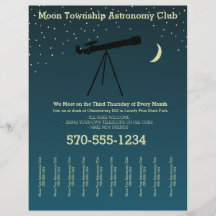 Astronomie Club Telescoop en sterren Scheur uit st