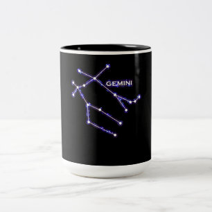 Astronomie constellatie - Astrologie Zodiac Gemini Tweekleurige Koffiemok
