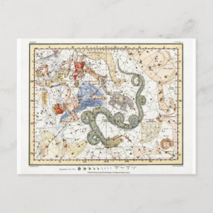  Astronomie Constellations Map Briefkaart