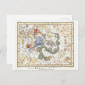 Astronomie Constellations Map Briefkaart (Voorkant / Achterkant)