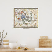 Astronomie Constellations Map Poster (Keuken)