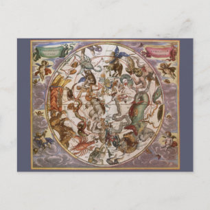 astronomie, Constellations of Southern Sky Briefkaart