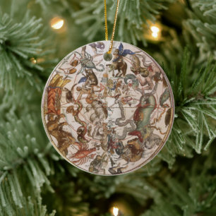 astronomie, Constellations of Southern Sky Keramisch Ornament