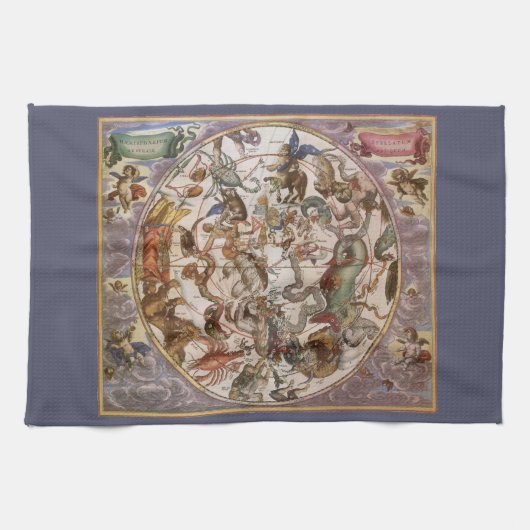  astronomie, Constellations of Southern Sky Theedoek (Horizontaal)