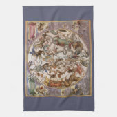  astronomie, Constellations of Southern Sky Theedoek (Verticaal)