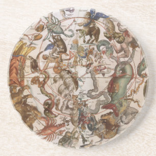  astronomie, Constellations of Southern Sky Zandsteen Onderzetter