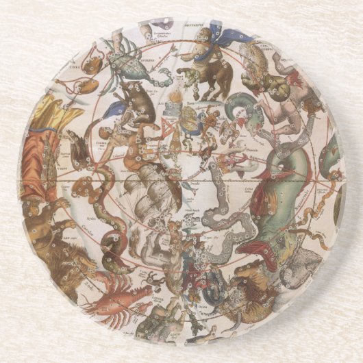  astronomie, Constellations of Southern Sky Zandsteen Onderzetter (Voorkant)