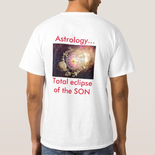 Astronomie eclipses astrologie T-shirt (Achterkant)
