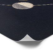 Astronomie, Fasen van de Maan met Aarde Poster (Hoek)