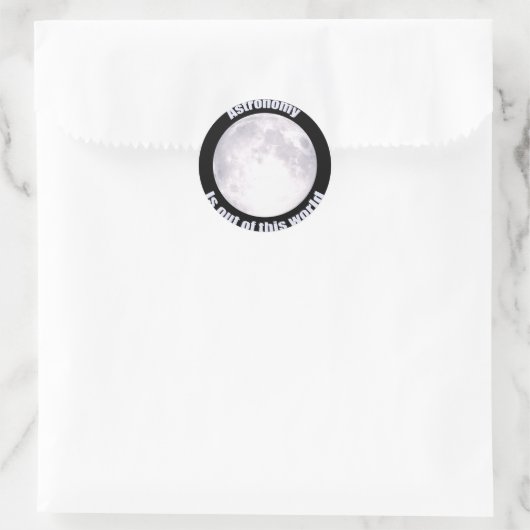Astronomie Full Moon Ronde Sticker (Tas)