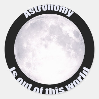 Astronomie Full Moon Ronde Sticker