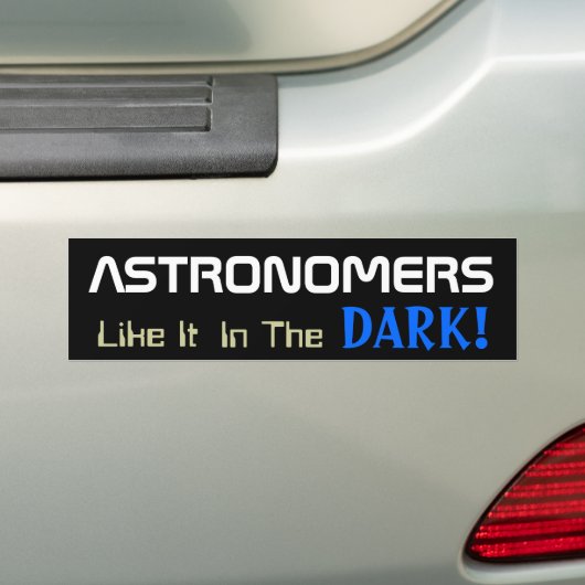 Astronomie Fun Bumpersticker (Op auto)