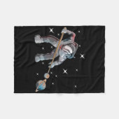 Astronomie Galaxy Billiard Player Astronaut Pool Fleece Deken (Voorkant (Horizontaal))