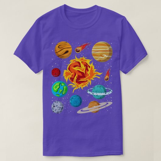 Astronomie Galaxy Planets Space Science Astronaut  T-shirt (Design voorkant)