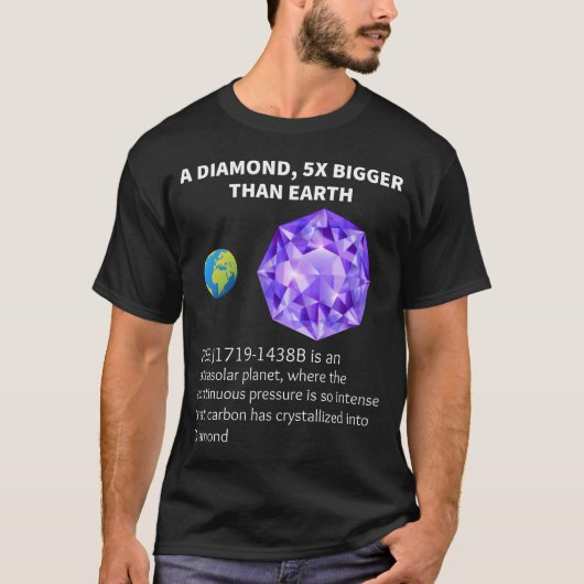 Astronomie Galaxy Science Fact Planet Diamond Spac T-shirt (Voorkant)