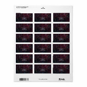 Astronomie Galaxy Sun Moon Stars Glitter Adres Etiket (Full Sheet)