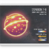 Astronomie Grootste Ster Ruimtewetenschap Infograp Sticker (Voorkant)