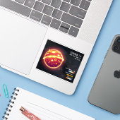 Astronomie Grootste Ster Ruimtewetenschap Infograp Sticker (Laptop met iPhone)